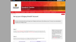 Set up your UCalgary Email/IT Account | Office of the Registrar