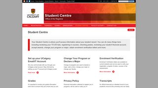 Student Centre | Office of the Registrar - University of Calgary