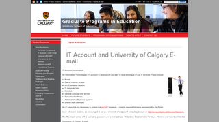 IT Account and University of Calgary E-mail | Graduate Programs in ...