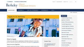Apply to UC Berkeley | Office of Undergraduate Admissions