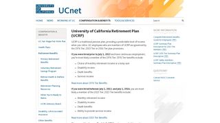 University of California Retirement Plan (UCRP) | UCnet