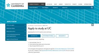 Apply to study at UC - University of Canberra