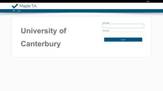 University of Canterbury - Login