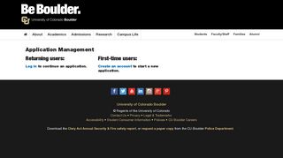 Application Management - University of Colorado Boulder