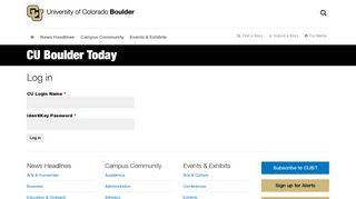 Log in | CU Boulder Today | University of Colorado Boulder