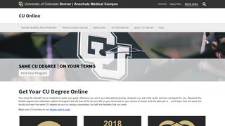 CU Online - Online Degrees and Programs at the University of Colorado
