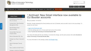 New Gmail interface now available to CU Boulder accounts | Office of ...