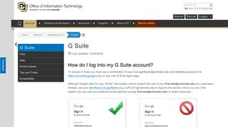 G Suite - Office of Information Technology - University of Colorado ...