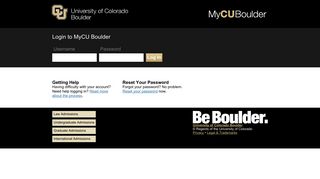 MyCUBoulder | University of Colorado at Boulder