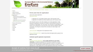Forms and links for application – University of Copenhagen - EnvEuro