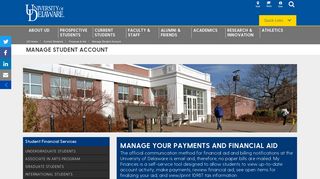 Manage Student Account | University of Delaware