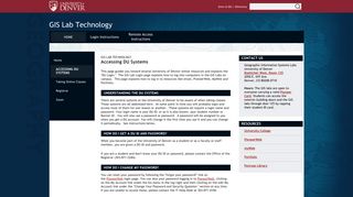 Accessing DU Systems | GIS Lab Technology | University of Denver