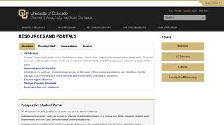 Portal | Current Students | University of Colorado Denver