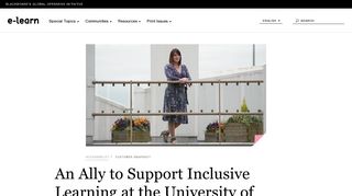 An Ally to Support Inclusive Learning at the University of Derby | E-Learn