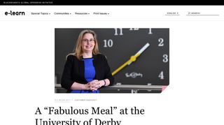A “fabulous meal” at the University of Derby - E-Learn Magazine