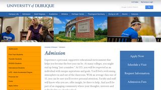 Admission - University of Dubuque