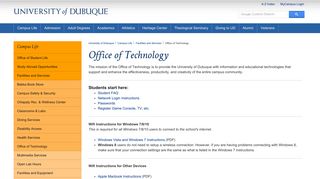 Office of Technology - University of Dubuque