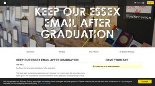 Keep our Essex email after graduation - University of Essex Students ...