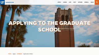 Graduate Application - University of Florida