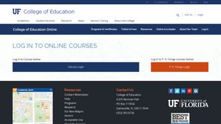 Log In – COE Online - UF College of Education - University of Florida