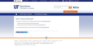 How do I check my ufl.edu email? » Questions » University of Florida