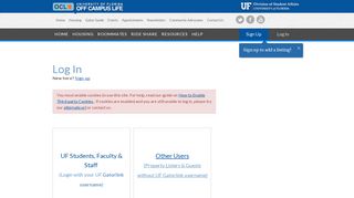 University of Florida | Off Campus Housing Search | Account Login