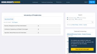 University of Fredericton - ScholarshipsCanada.com!