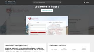 Log In Ufred. University of Fredericton: Log in to the site
