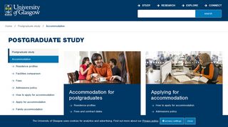 University of Glasgow - Postgraduate study - Accommodation