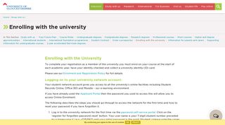 Enrolling with the university | University of Gloucestershire