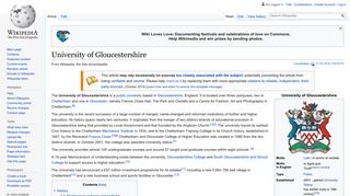 University of Gloucestershire - Wikipedia