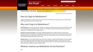 How do I login to WebAdvisor? - Ask Gryph - University of Guelph