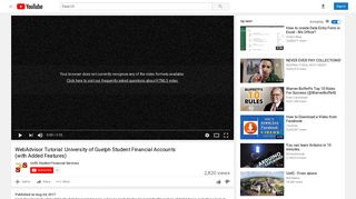 WebAdvisor Tutorial: University of Guelph Student Financial ...