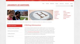 E-Billing Information | University of Hartford