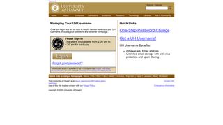 Managing Your UH Username - University of Hawaii