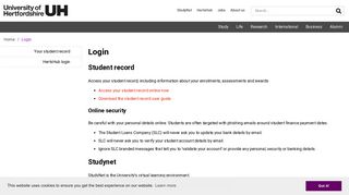 University of Hertfordshire | Login