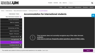 University of Hertfordshire | Accommodation for international students