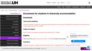 University of Hertfordshire | Documents for students in University ...