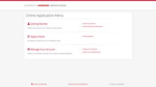 Online Application Menu - ApplyWeb