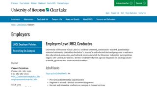 Employers | University of Houston-Clear Lake