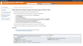 Office 365, Email, Configure the Mail and Calendar app for iPhone or ...