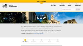 Give to Iowa - University of Iowa Foundation – Gift Details