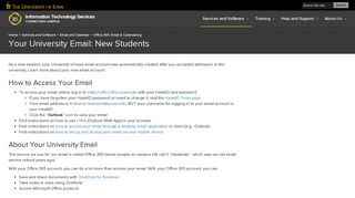 Your University Email: New Students | Information Technology Services