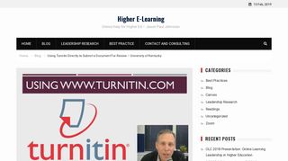 Using Turnitin Directly to Submit a Document For Review - University ...