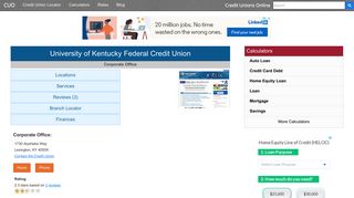 University of Kentucky Federal Credit Union - Lexington, KY