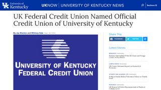 UK Federal Credit Union Named Official Credit Union of University of ...