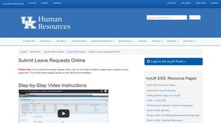 Submit Leave Requests Online - University of Kentucky