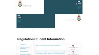 University of the Punjab - Student Information