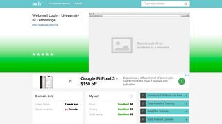 webmail.uleth.ca - Webmail Login | University of ... - Webmail Uleth