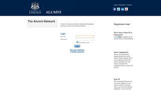 User Login - University of Lincoln - Alumni